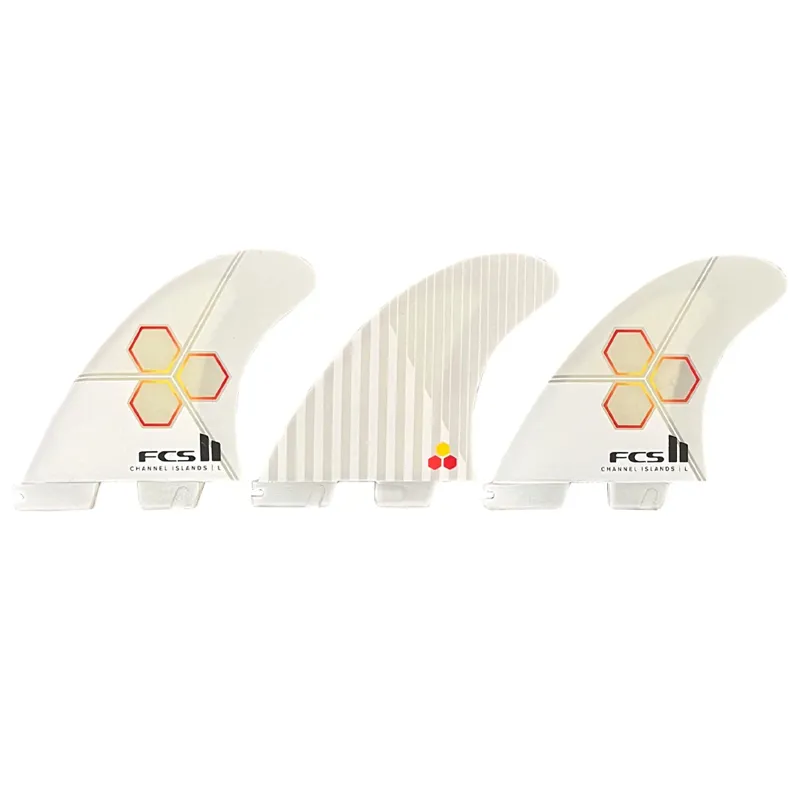 FCS II CI PC Tri Fin Set in White Flame-2