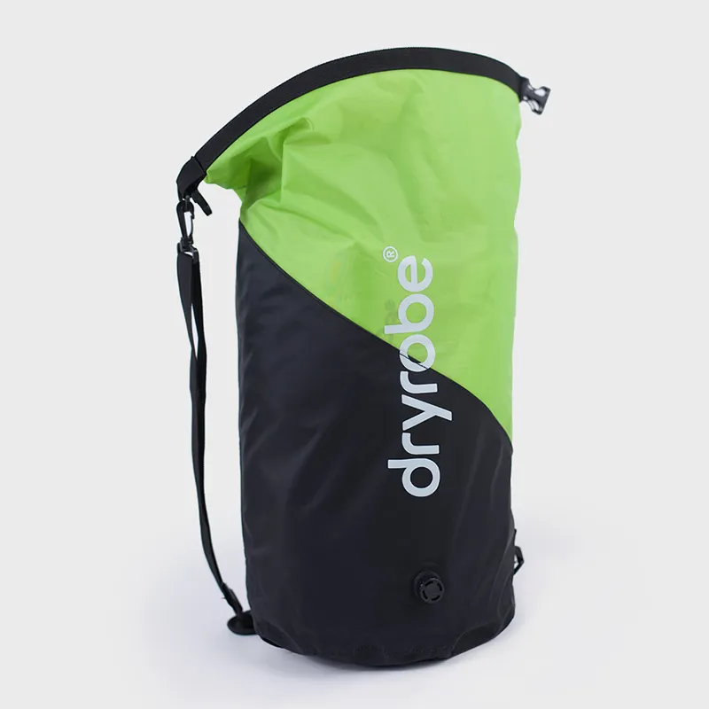 Dryrobe Compression Travel Bag in Black/Lime-1