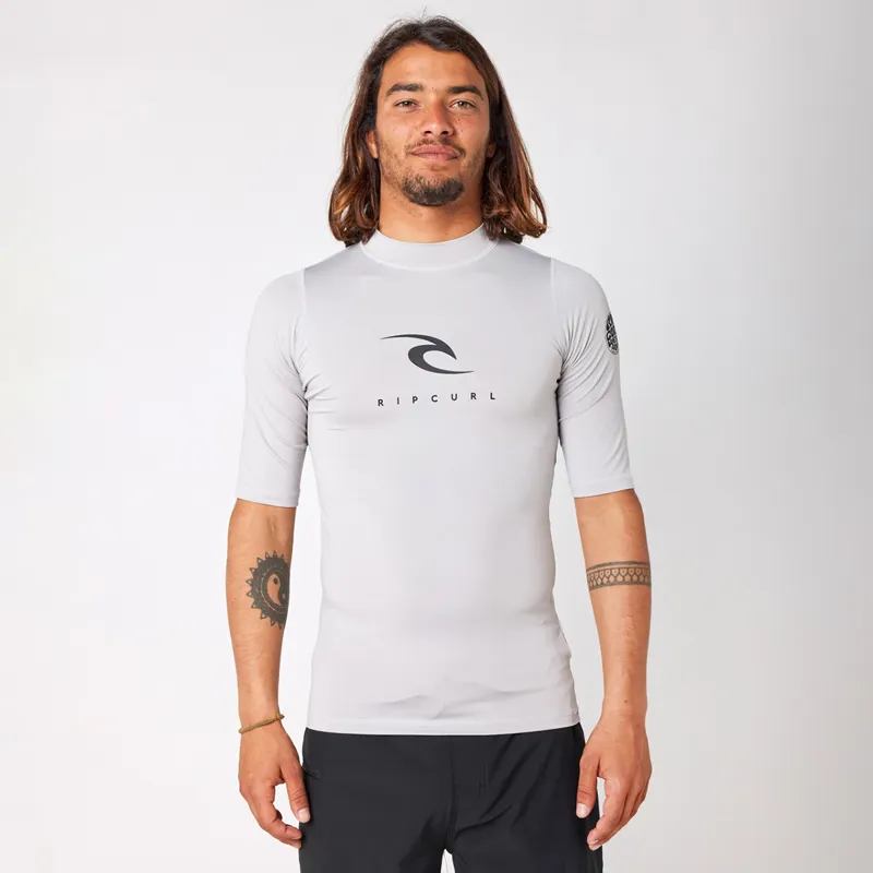 Rip Curl Corps Short Sleeve UV Tee in Light Grey