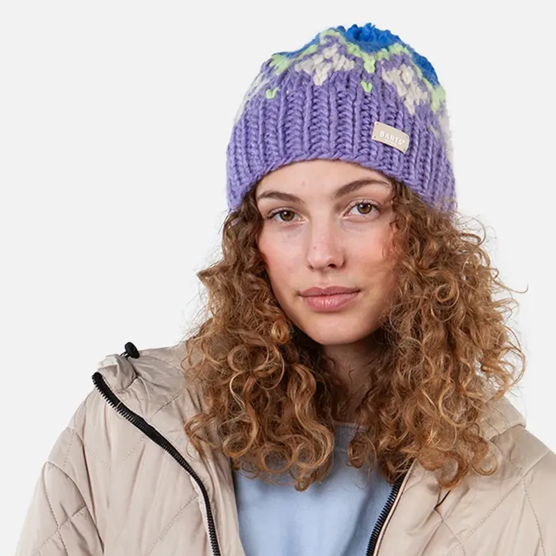 Barts Curley Beanie in Violet-1