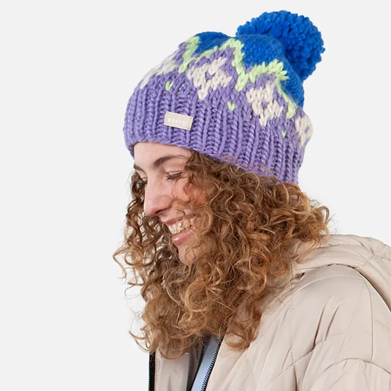 Barts Curley Beanie in Violet-2