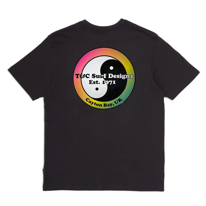 T and C Cayton Bay Destination Tee in Washed Black