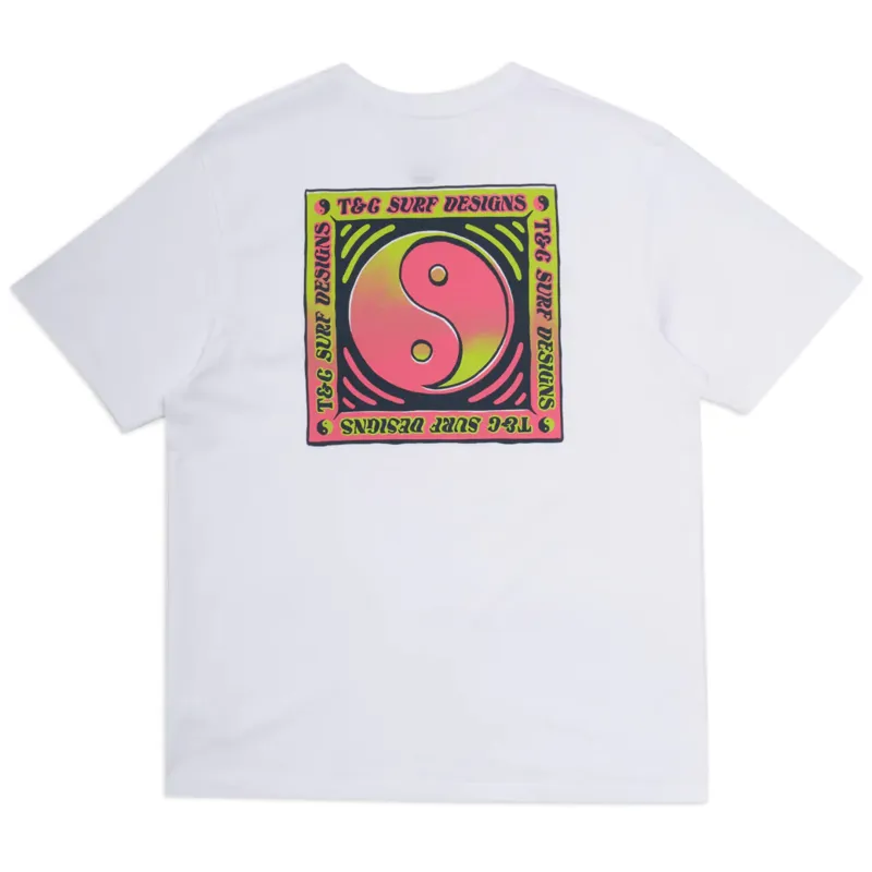 T and C Distress Tee in White