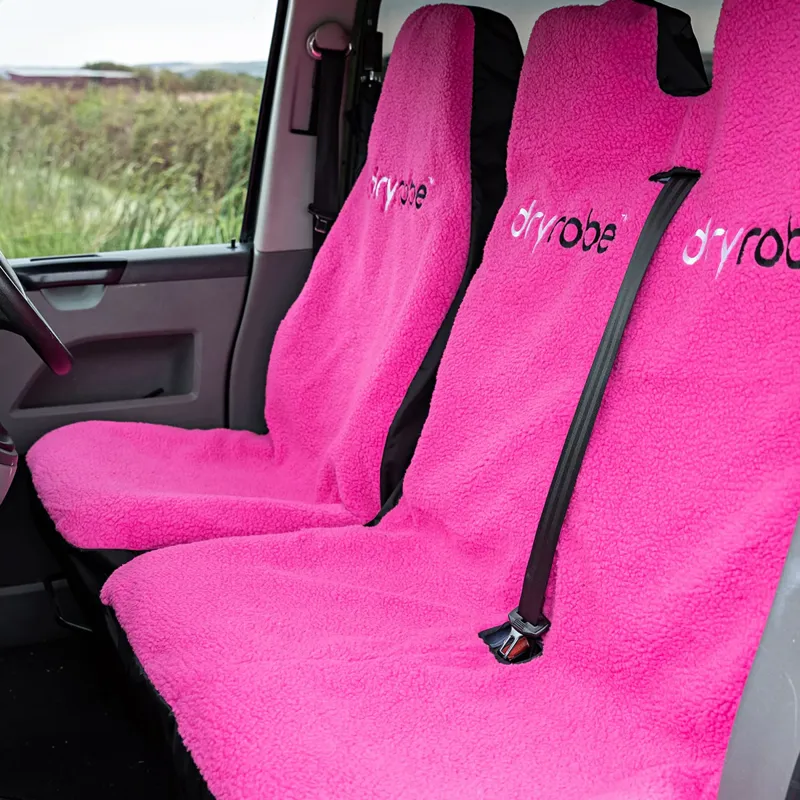 Dryrobe Double Van Seat Cover in Black/Pink-1
