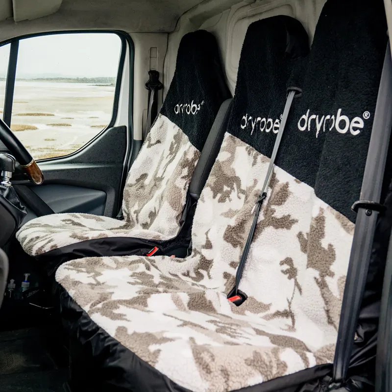 Dryrobe Double Van Seat Cover in Sand Camo/Black-1