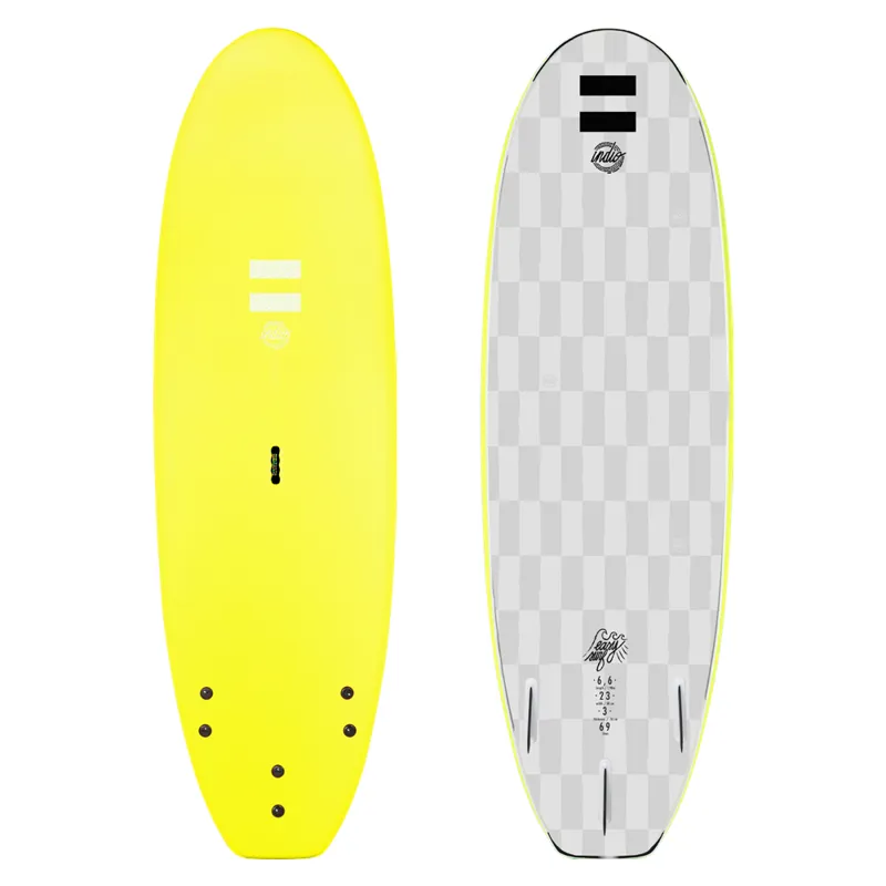 Indio Easy Surf 6ft 06 Soft Surfboard in Neon Yellow