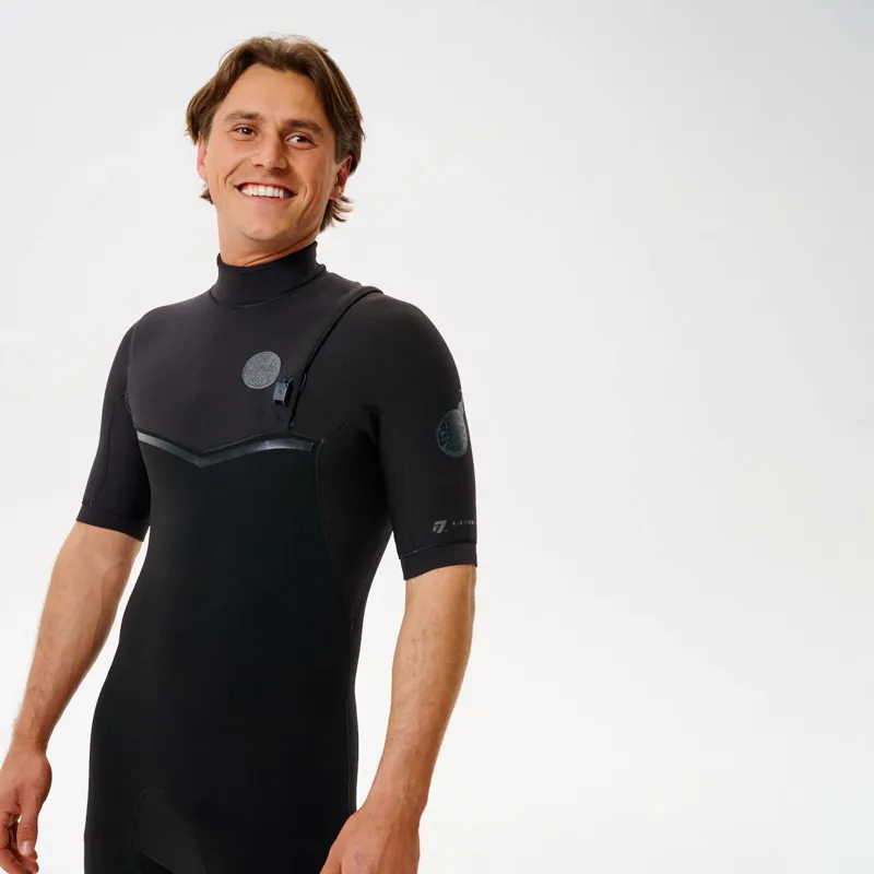 Rip Curl Mens E-Bomb 2/2mm Zip Free Short Arm Wetsuit-4