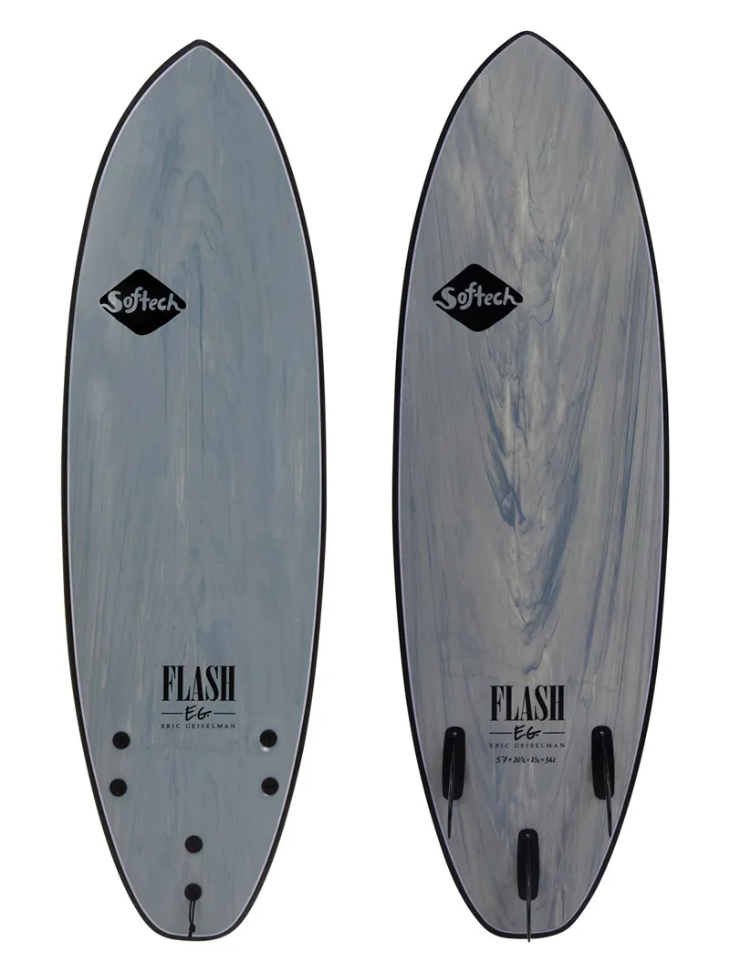Softech Flash Eric Geiselman Soft Surfboard in Grey Marble - FCS2