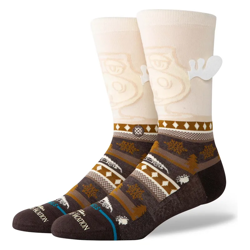 Stance Have Some Eggnog Crew Sock in Brown - SIZE Large