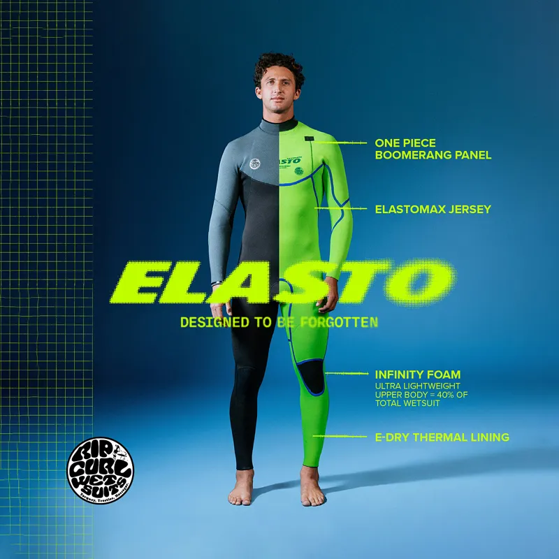 Rip Curl Elasto 5/4mm Chest Zip Hooded Wetsuit-9