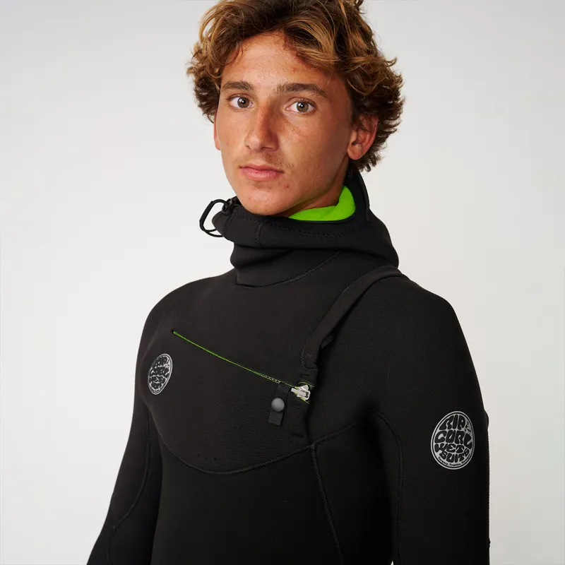 Rip Curl Elasto 5/4mm Chest Zip Hooded Wetsuit-6