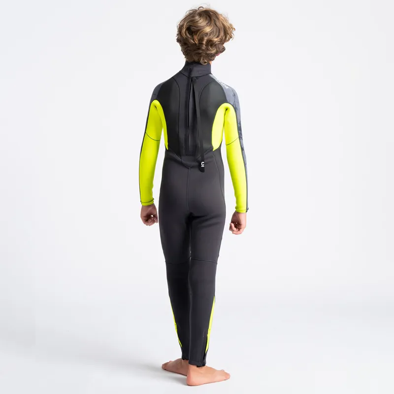 C-Skins / Junior / Element / 3-2mm / Back Zip / Anthracite-Yellow-Black Tiedye-1