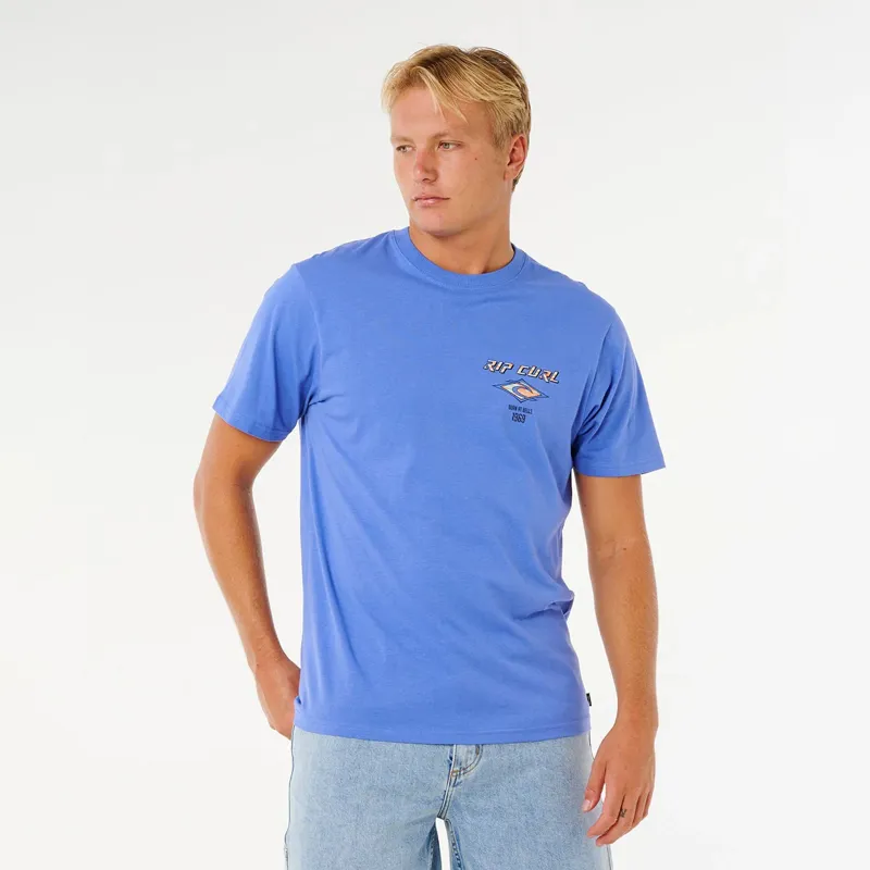 Rip Curl Fade Out Icon Tee in Blue Haze-1
