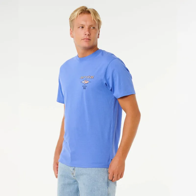 Rip Curl Fade Out Icon Tee in Blue Haze-2