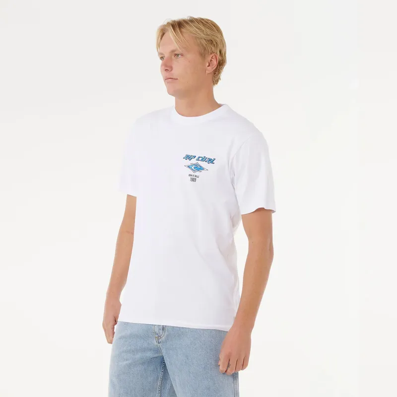 Rip Curl Fade Out Icon Tee in White-1