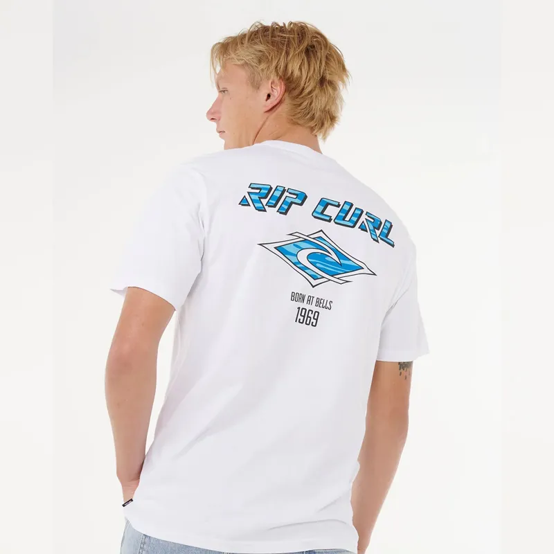 Rip Curl Fade Out Icon Tee in White-2