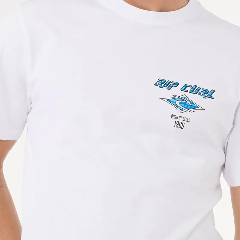 Rip Curl Fade Out Icon Tee in White-3