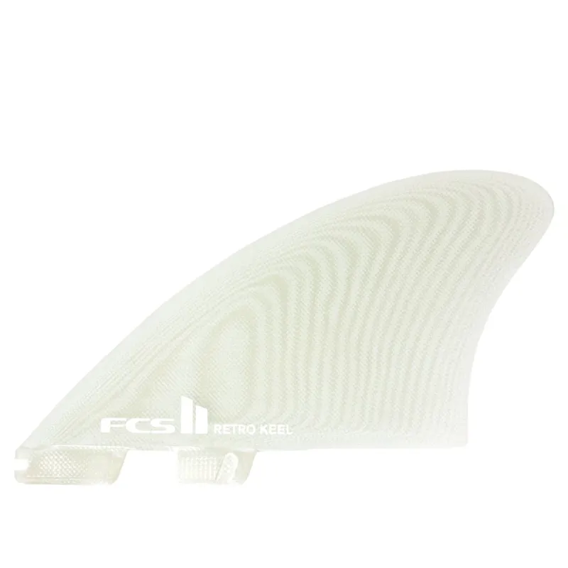 FCS II Retro Keel PG Twin Fin Set in Clear