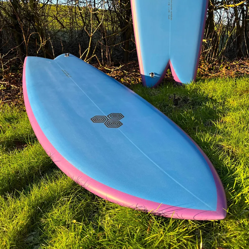 Channel Islands Feb's Fish Surfboard in Blue - Futures-1