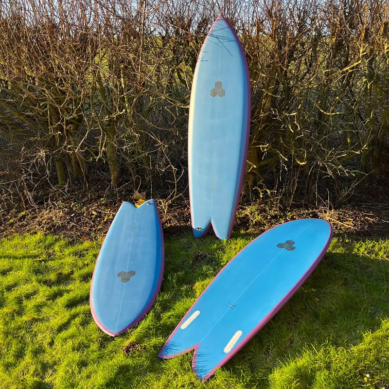 Channel Islands Feb's Fish Surfboard in Blue - Futures-3