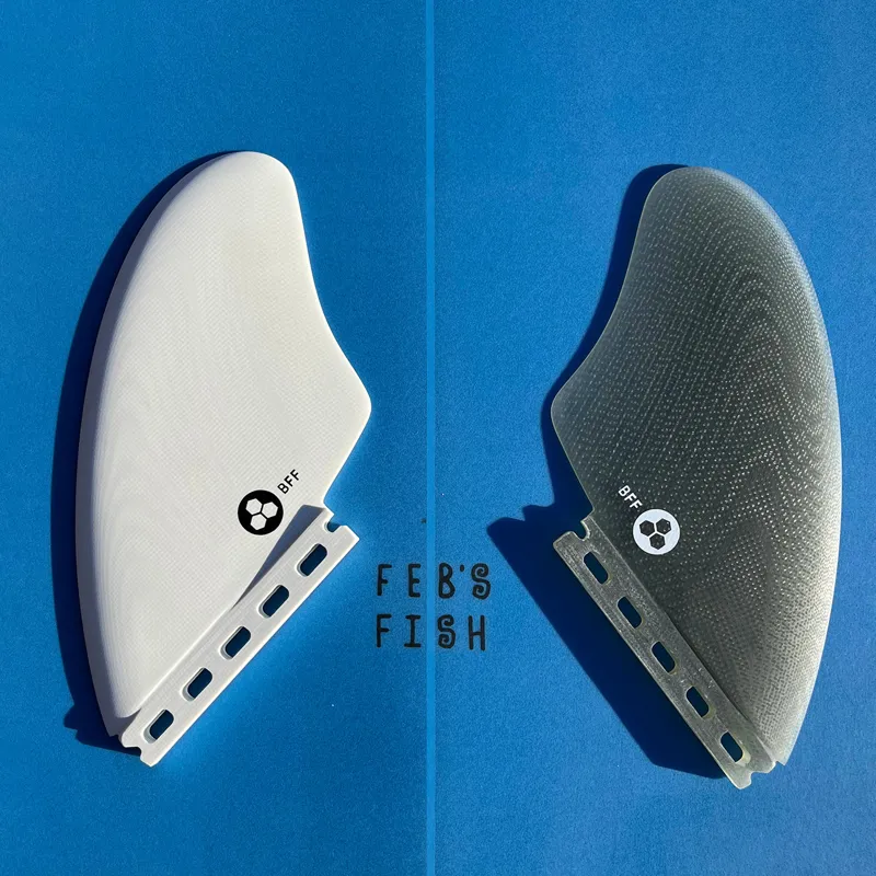 Channel Islands Feb's Fish Surfboard in Red - Futures-11