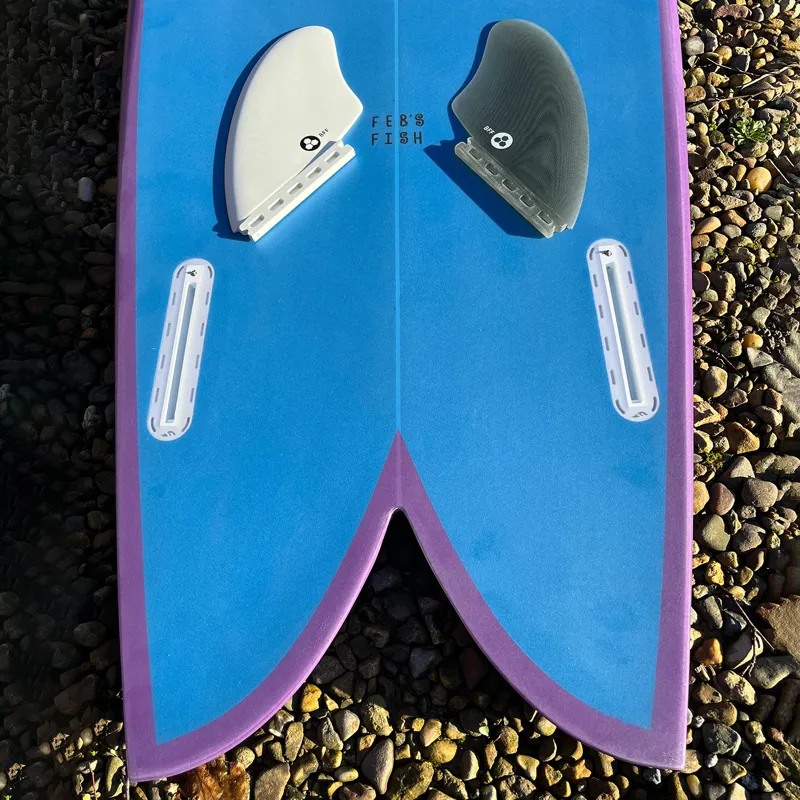 Channel Islands Feb's Fish Surfboard in Red - Futures-12