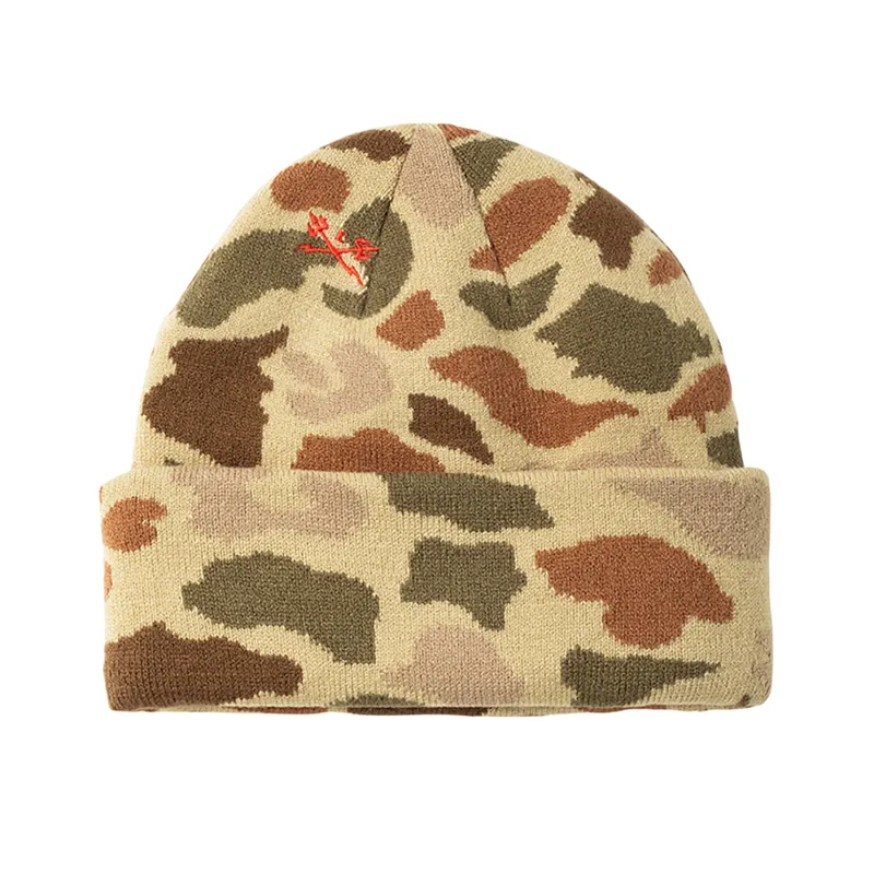 Dark Seas Fields Beanie in Camo-1