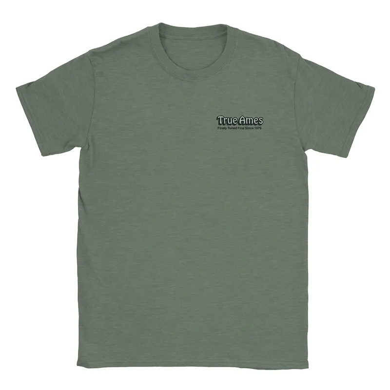 True Ames Finely Tuned T-Shirt in Heather Military Green-1