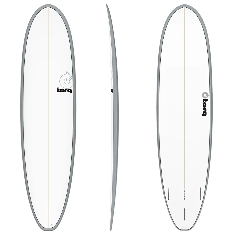 Torq Grey/Pinline Fun V Surfboard - Futures