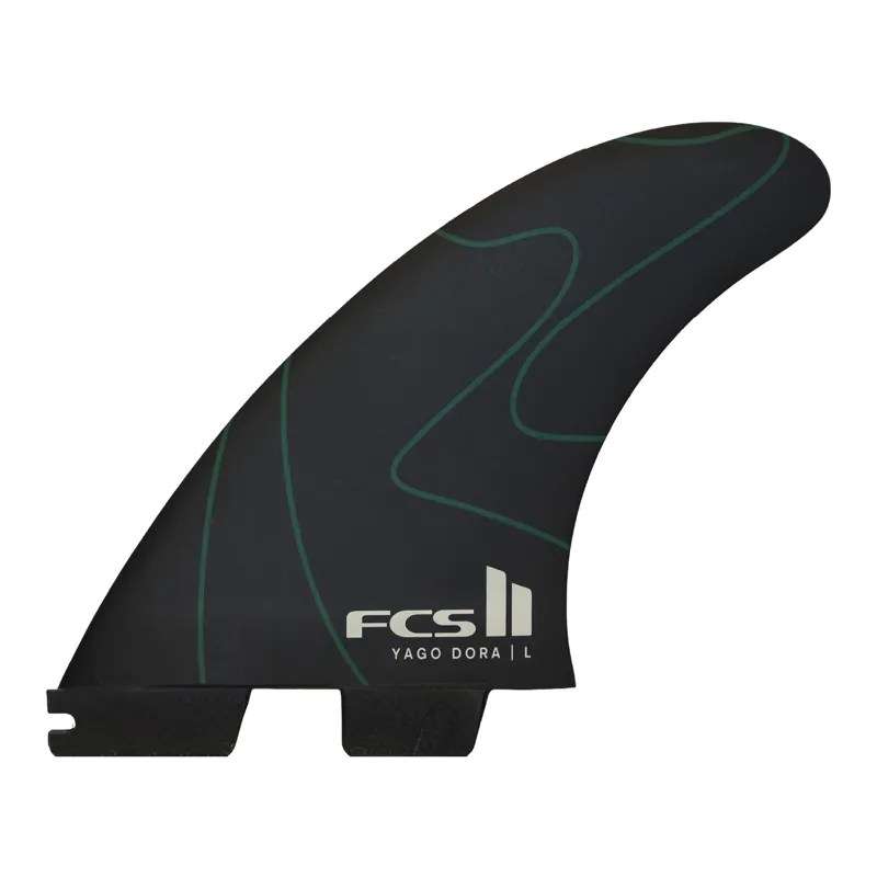 FCS II Yago Dora PC Tri Fin Set in Green/Black-1