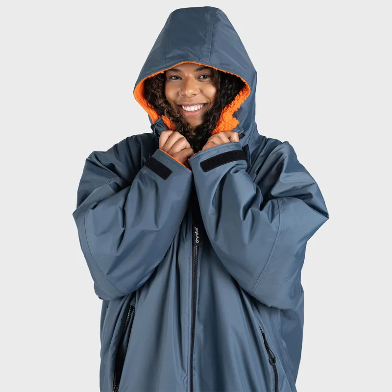 Dryrobe Advance Long Sleeve Change Robe in Charcoal Grey/Orange-1