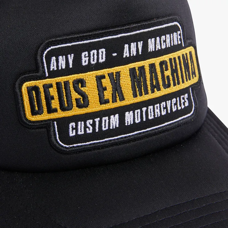 Deus Ex Machina Grip Tape Trucker Cap in Black-1