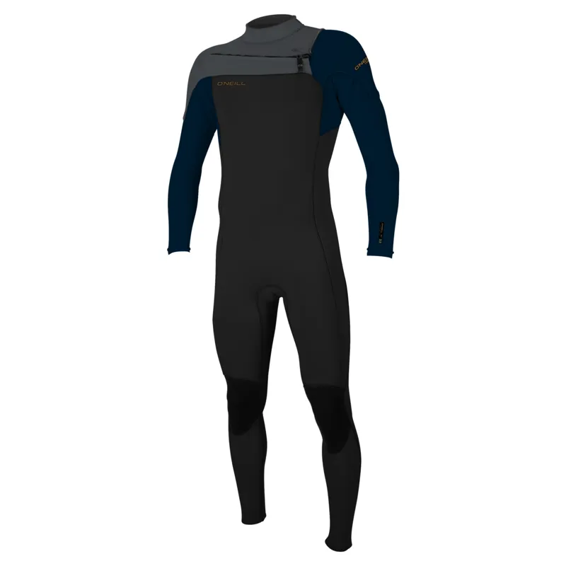 O'Neill Hammer 3-2mm Chest Zip Wetsuit in Black/Abyss