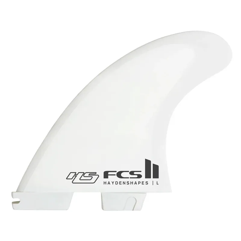 FCS II Hayden Shapes PC Aircore Tri Fin Set in White/Black
