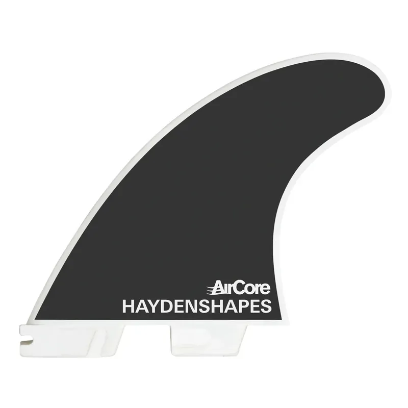 FCS II Hayden Shapes PC Aircore Tri Fin Set in White/Black-1