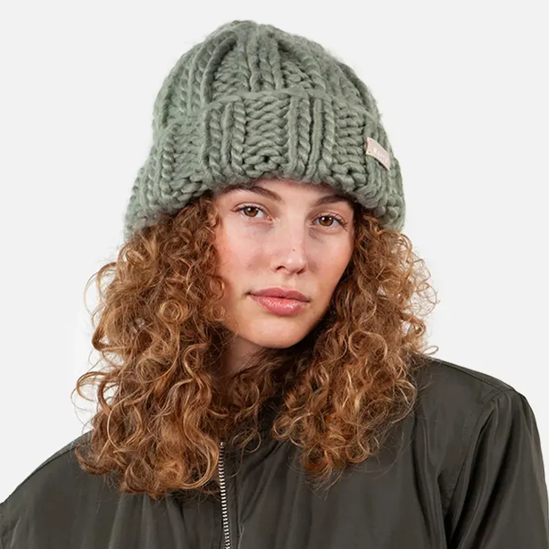 Barts Hermitta Beanie in Pale Army-1