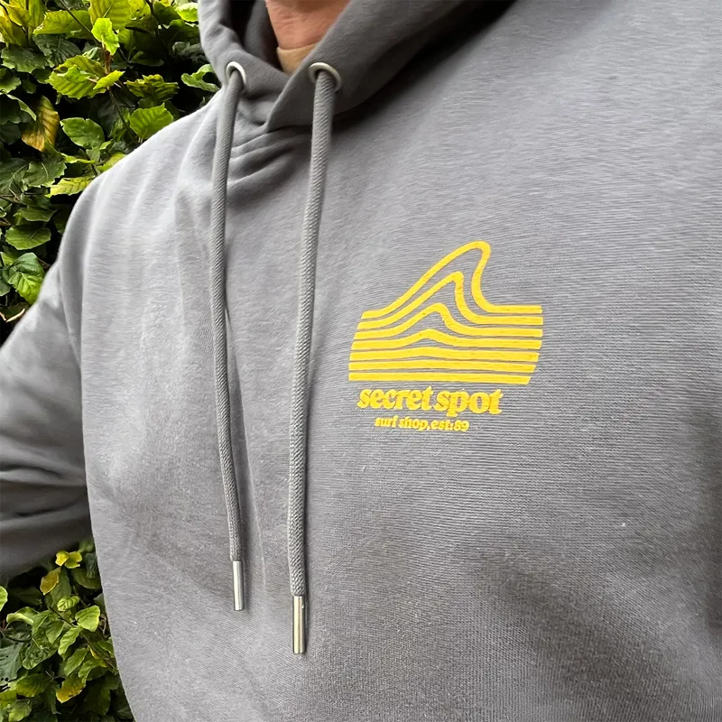 Secret Spot Logo Hoodie in Charcoal/Orange-3