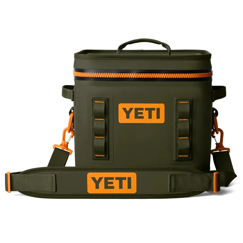 Yeti Hopper Flip 12 Cooler Bag in Olive/King Crab Orange