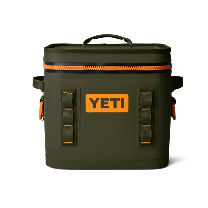 Yeti Hopper Flip 12 Cooler Bag in Olive/King Crab Orange-1
