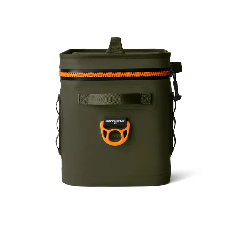 Yeti Hopper Flip 12 Cooler Bag in Olive/King Crab Orange-3