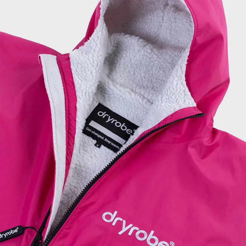 Dryrobe Advance Long Sleeve Change Robe in Pink/Light Grey-5