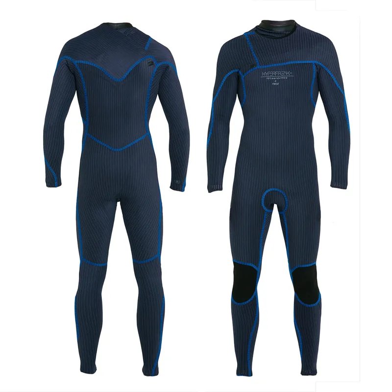 O'Neill Hyperfreak 4/3mm+ Chest Zip Wetsuit in Black-2