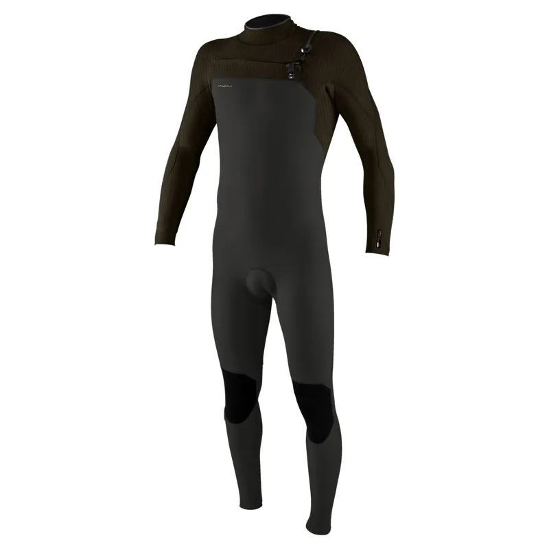 O'Neill Hyperfreak 3-2mm+ Chest Zip Wetsuit in Raven/Army