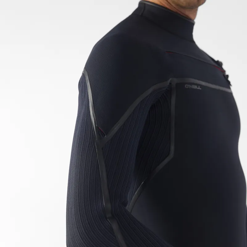 O Neill 2025 Hyperfreak Fire 5-4mm+ Chest Zip Wetsuit-2
