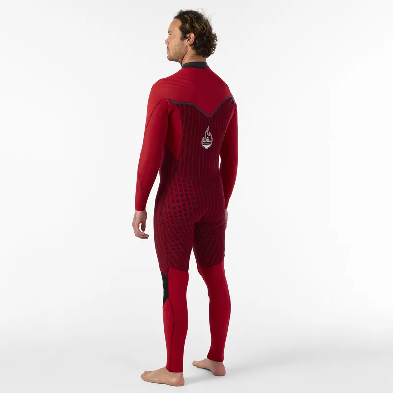 O Neill 2025 Hyperfreak Fire 5-4mm+ Chest Zip Wetsuit-6