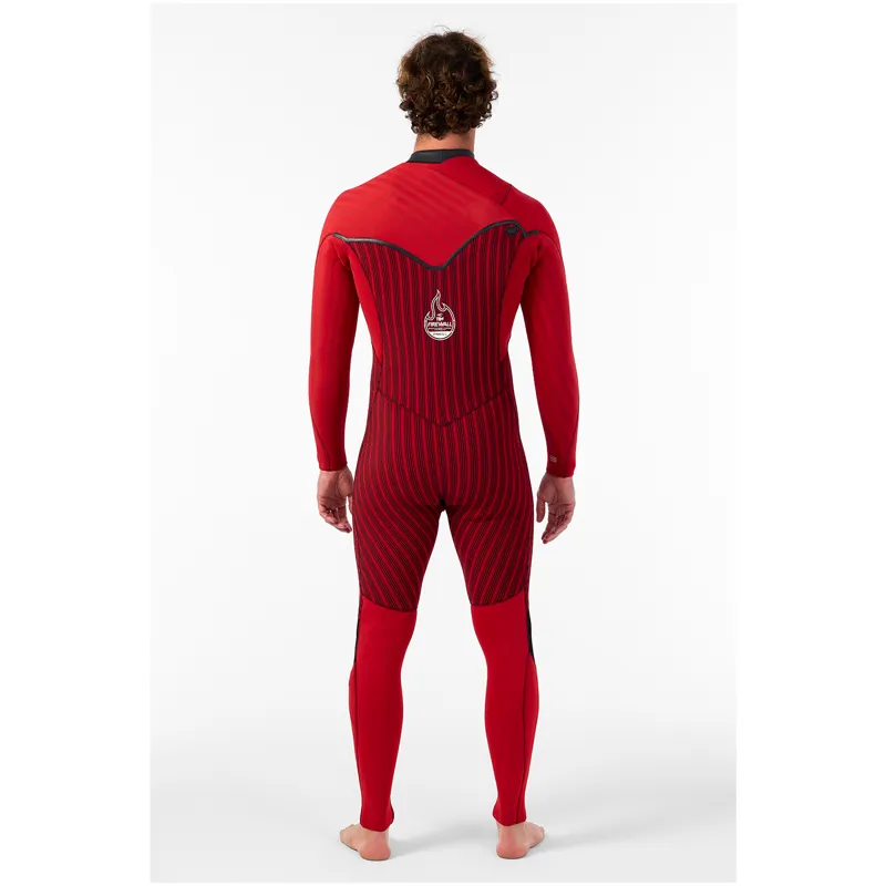 O'Neill Hyperfreak Fire 2026 4/3mm+ Chest Zip Wetsuit in Black-4