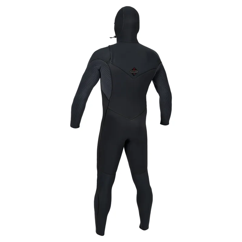 O'Neill Hyperfreak Fire 5-4mm+ Chest Zip Hooded Wetsuit-1