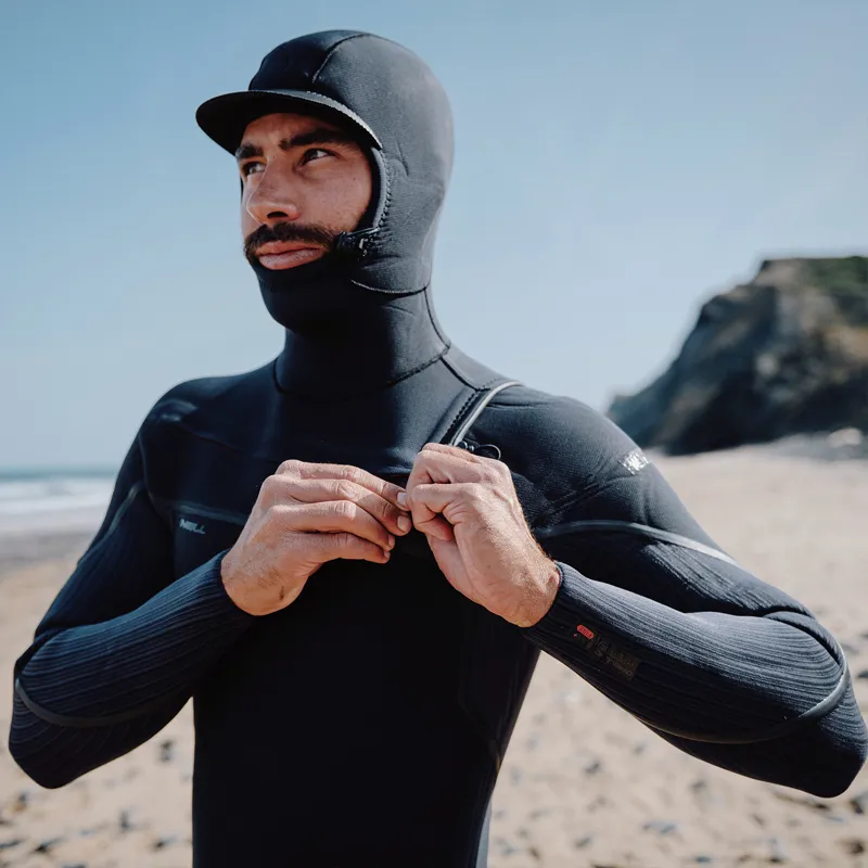 O'Neill Hyperfreak Fire 5-4mm+ Chest Zip Hooded Wetsuit-4