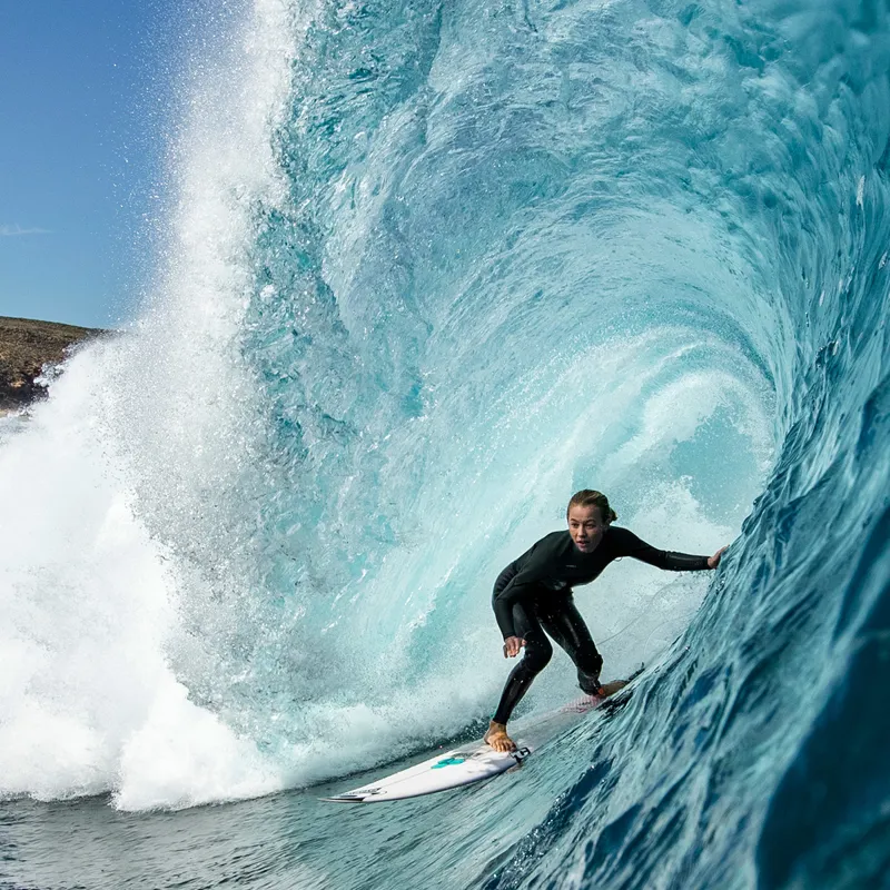 O Neill Womens Hyperfreak 5-4mm+ Chest Zip Wetsuit in Black-6