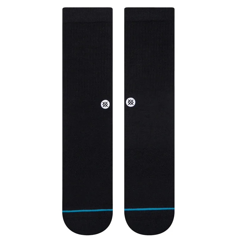 Stance Icon Crew Sock in Black/White-1